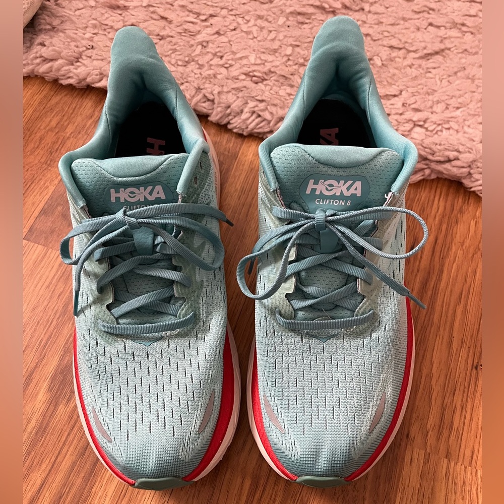 Hoka One One Clifton 8 - Aquarelle Eggshell Blue Woman’s Size 11B